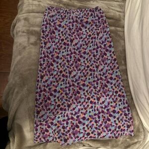 Polka dot multicolored midi skirt